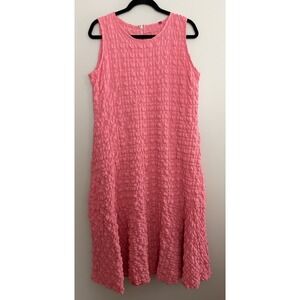IC Collection Sleeveless Bottom Ruffle Dress Rose Pink Women's Size Large